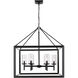 Smyth 6 Light 27 inch Matte Black Chandelier Ceiling Light in Clear Glass